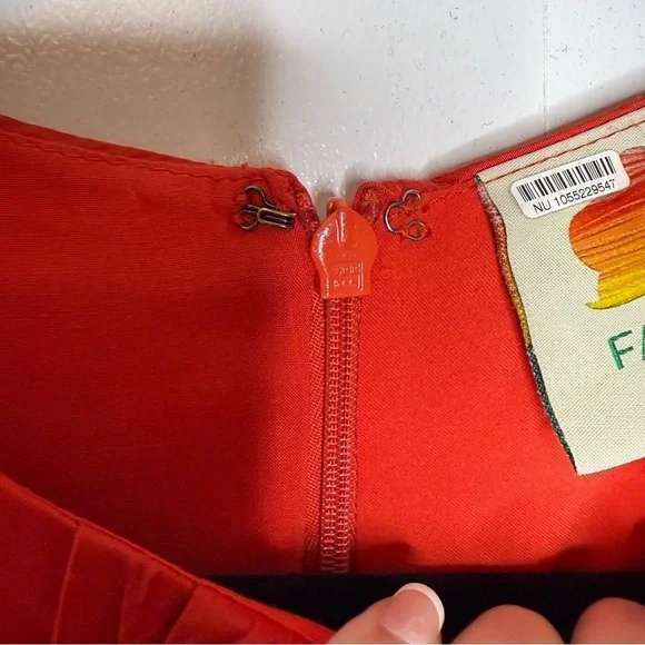 FARM Rio Red One-Shoulder Maxi Cutout Dress Long Sleeve - Small - Picture 8 of 16